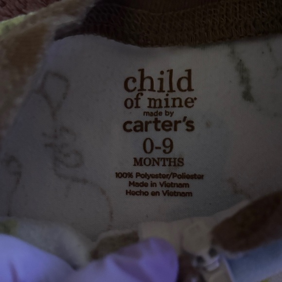 0-9 MONTHS Carter's Dinosaur and Duck Print Sleep Sacks - set of 2 very very cut - Picture 2 of 7